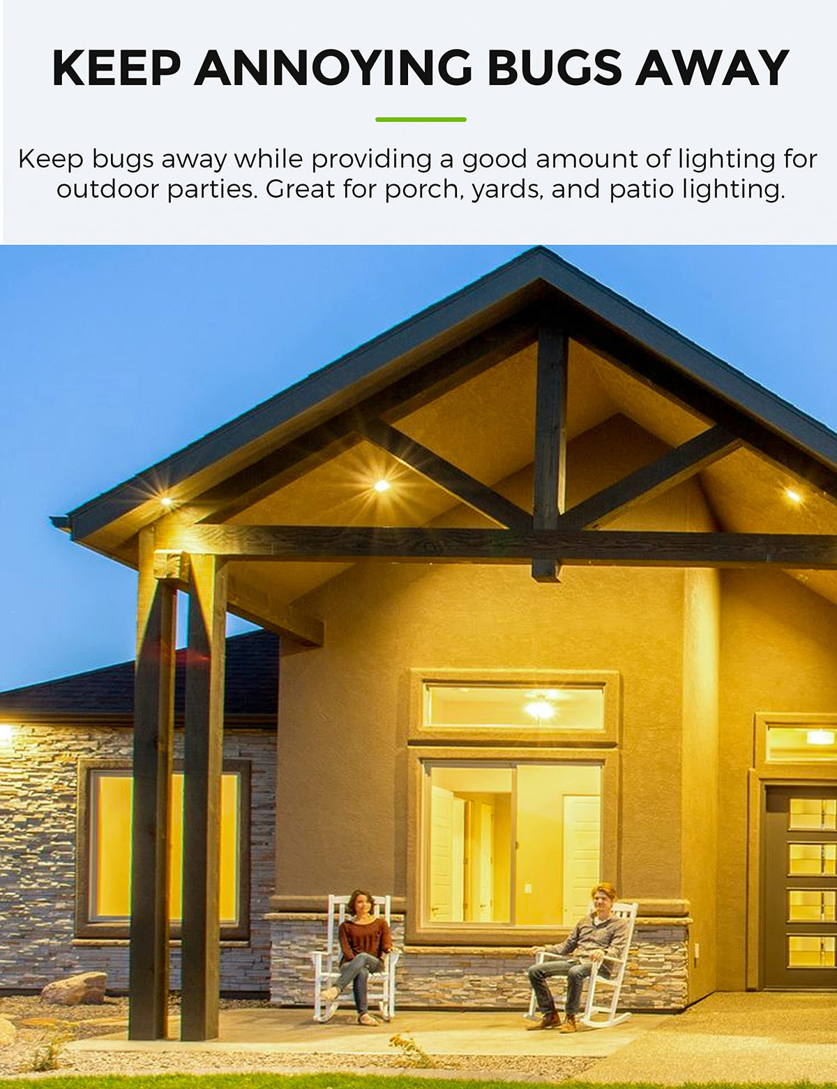 L LOHAS LED 2000K amber bulb provides 1100 lumens for bright outdoor dining