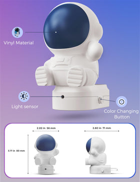 Ideal decor piece for kids rooms with a space motif.