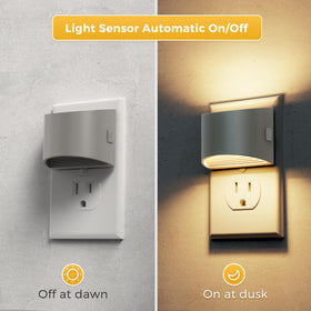 L LOHAS LED plug-in night light with 3-level brightness for flexible ambiance.