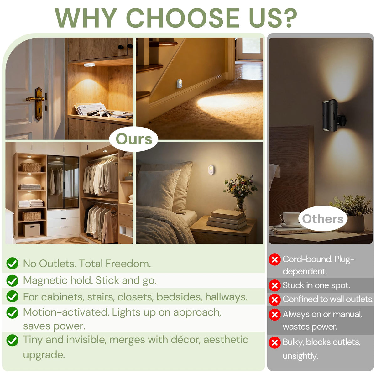 Rechargeable L LOHAS LED puck light suitable for wireless under-cabinet use