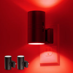 L LOHAS LED red night light mounted on wall plug for gentle nighttime guidance