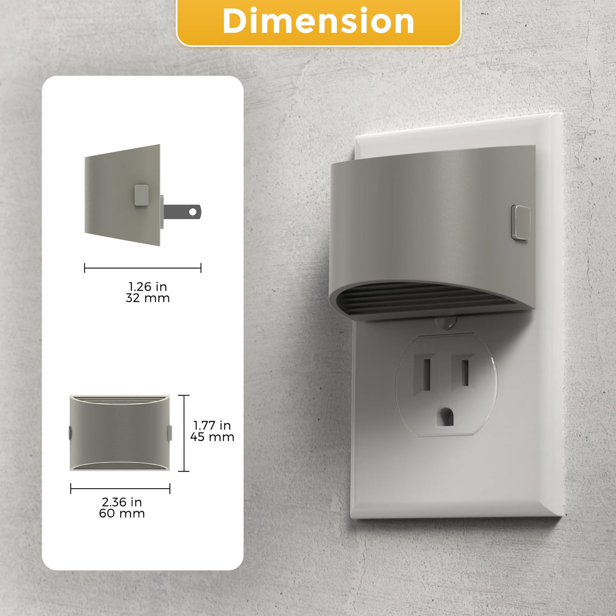 L LOHAS LED two-pack night light offers energy-efficient illumination.
