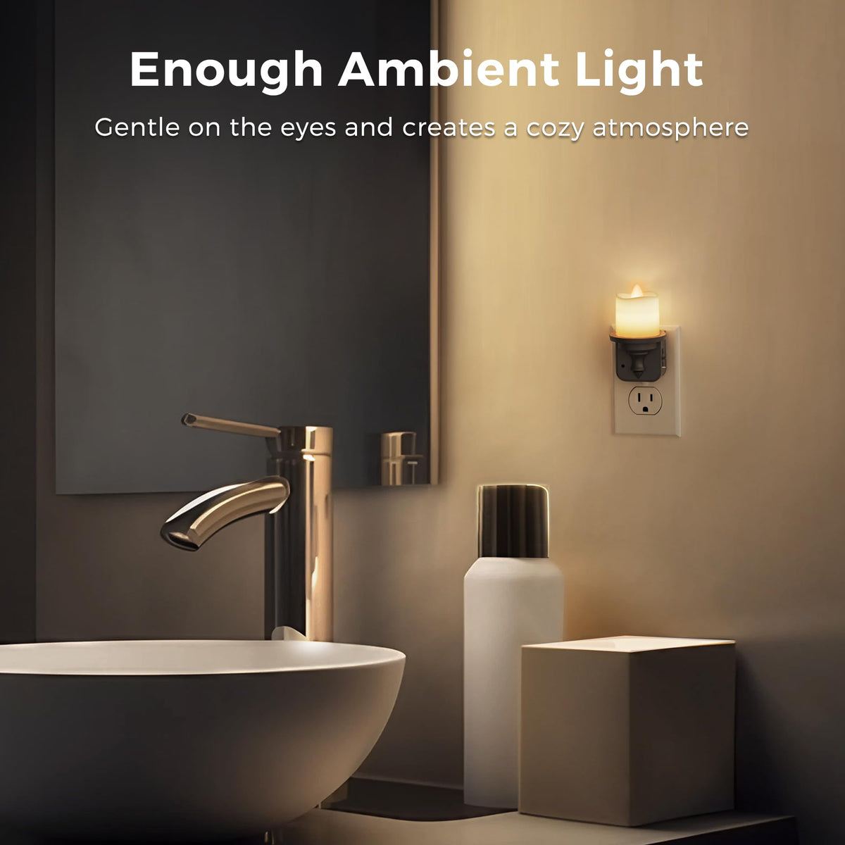L LOHAS LED wall-plug night light fits bedrooms and hallways with soft illumination.