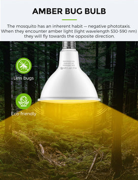 L LOHAS LED PAR38 yellow flood light delivers warm 2000K glow for patios