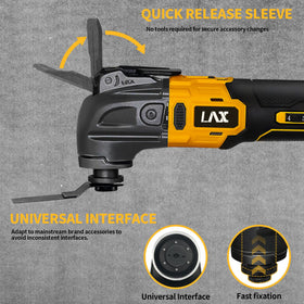 L1NXIXI quick-change blade system enables tool-free swaps.