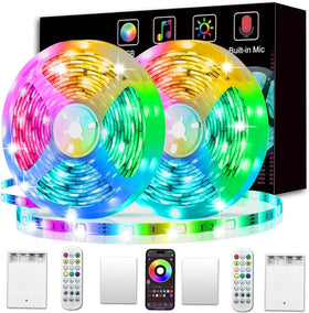 L8star battery powered LED strip lights with remote control under cabinet lighting.