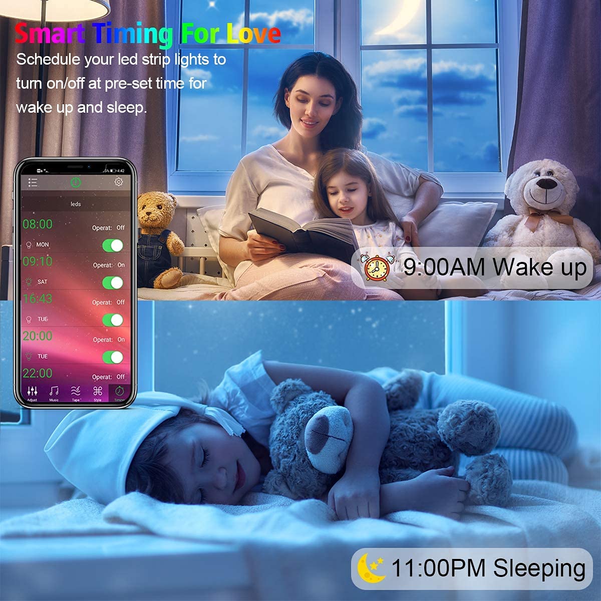 L8star RF remote wide coverage lets you control lighting from across the room.