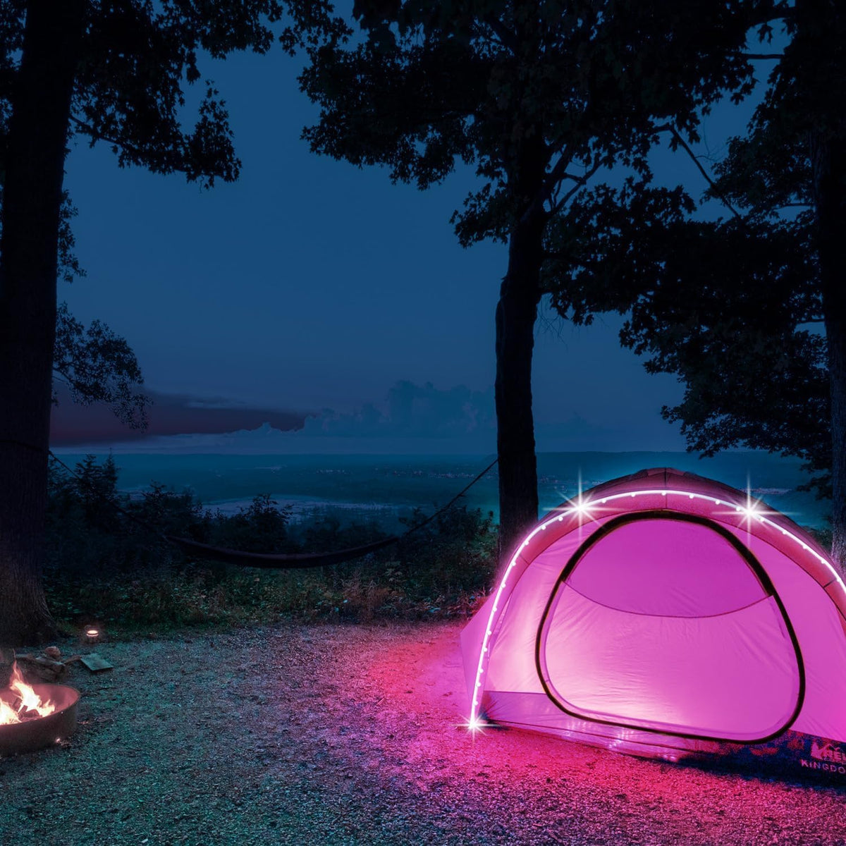 L8star RGB LED strips show color-changing ambience to match mood.