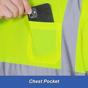 L&M Hi-Vis Class 3 T‑Shirt neon orange front view for high-contrast safety
