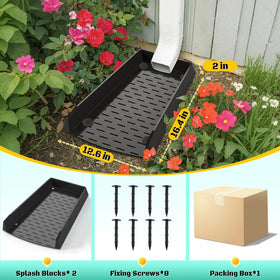 laapee downspout splash block with 15-degree slope directs water away