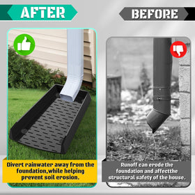 laapee easy-to-install splash block can be repositioned as needed