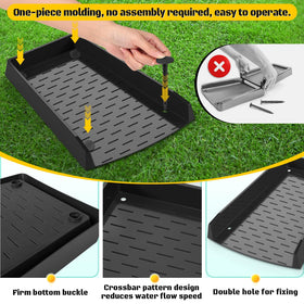 laapee downspout splash block 12-inch enhances water dispersion to protect lawns