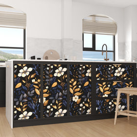 Laatse peel-and-stick wallpaper demonstrates easy installation.