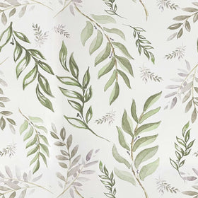 Laatse Green Leaf wallpaper roll closeup showing spring hues ideal for smooth surfaces and easy to install
