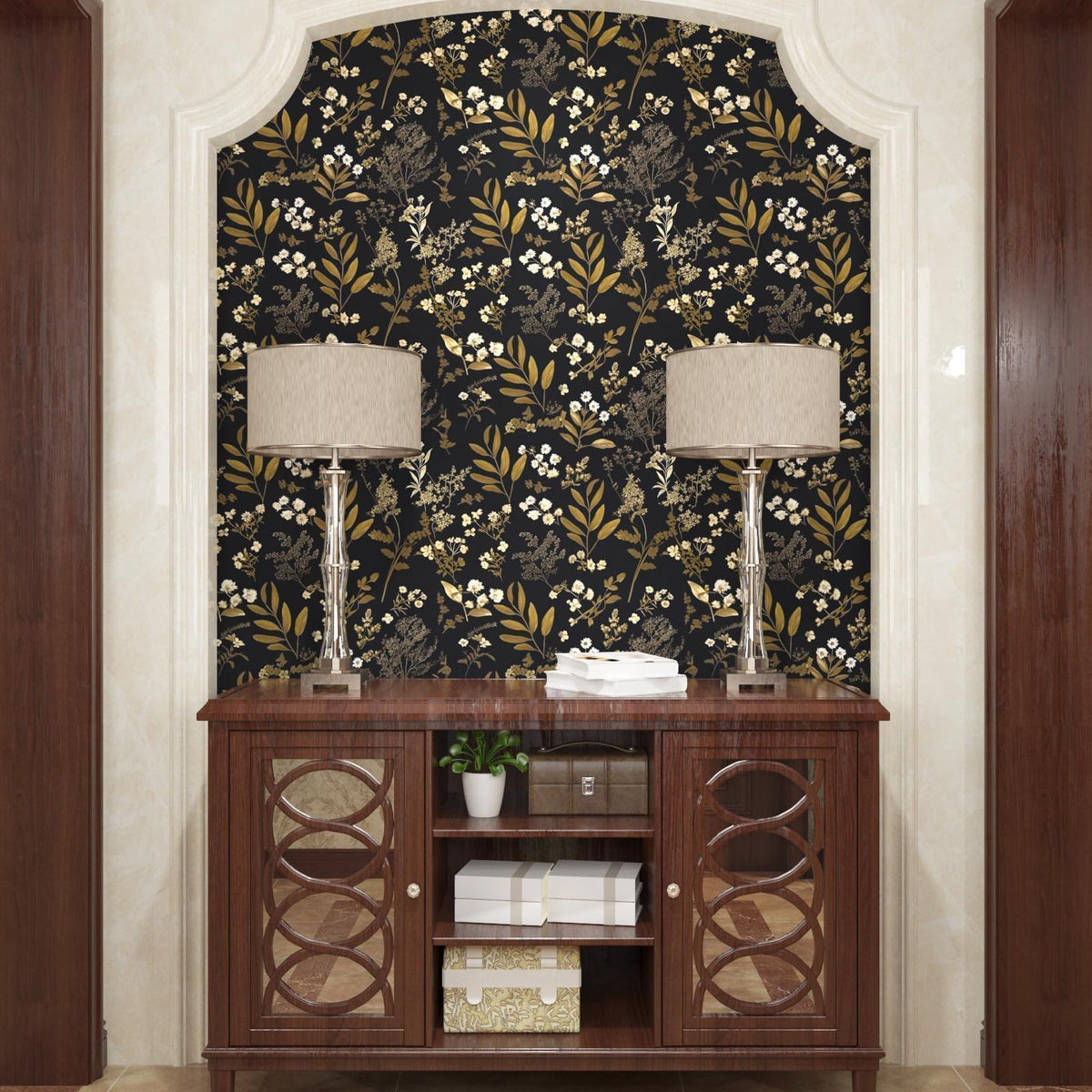 Laatse wallpaper is renter-friendly for a temporary, stylish space refresh.