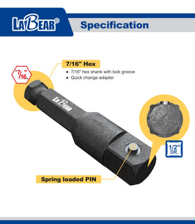 LABEAR heat-treated chrome vanadium steel construction for heavy-duty reliability.
