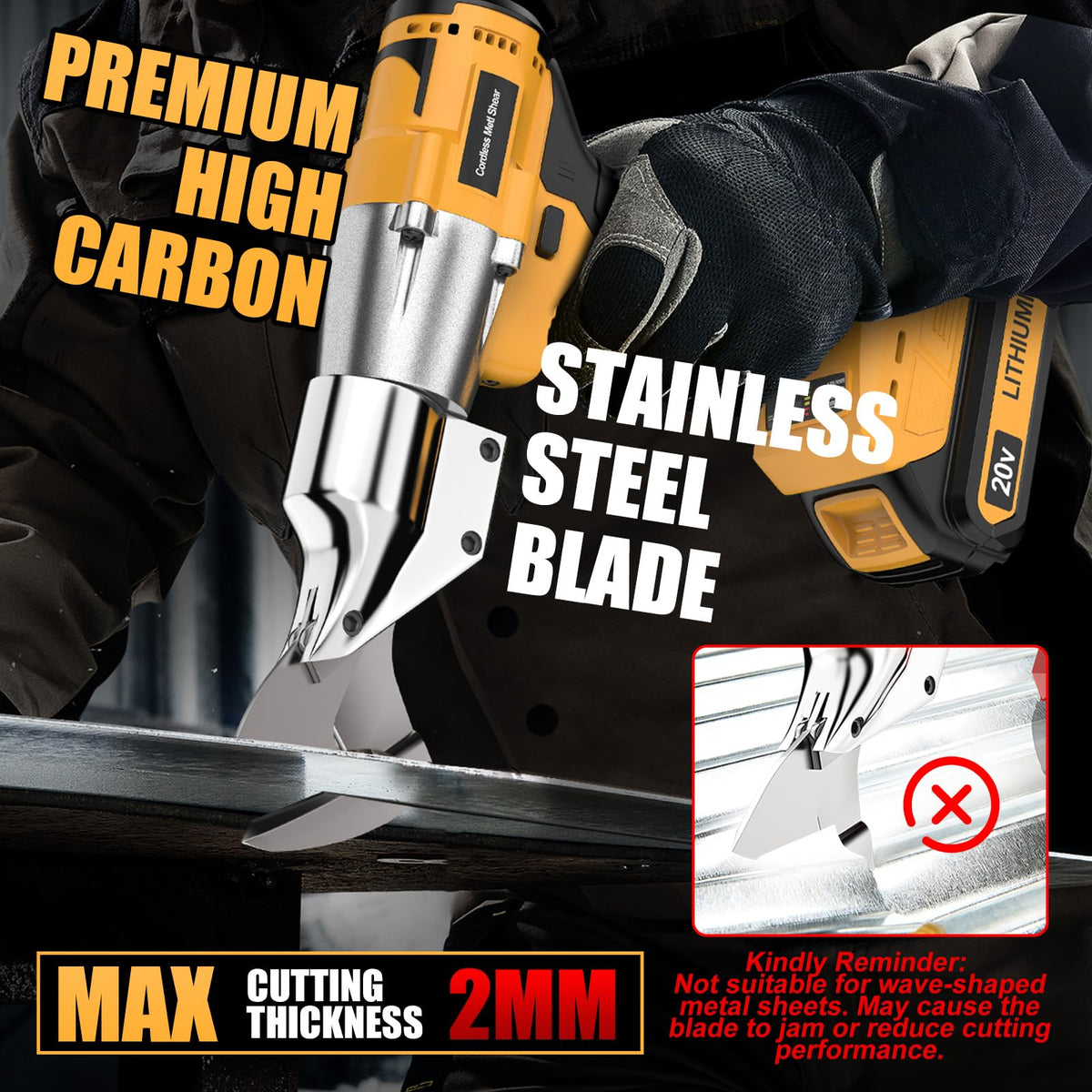 360-degree pivot head enables angled cuts on Labfintom shear