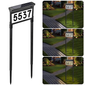 Lacasa address sign with dual-spike wind design stays steady in gusts