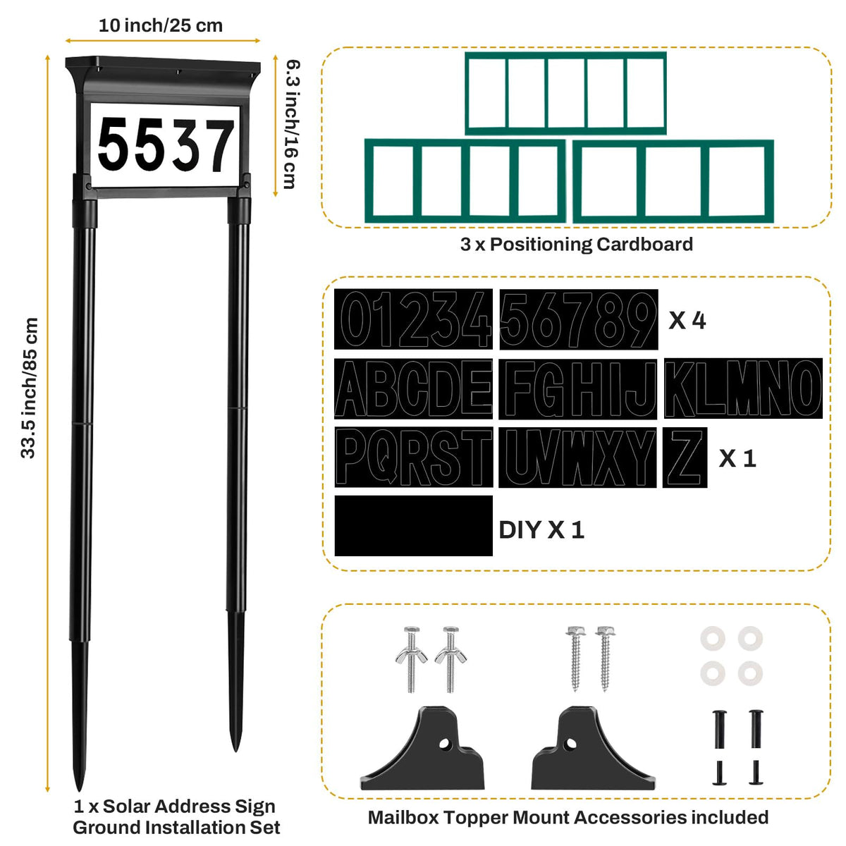 Lacasa address sign ground-mounted for clear street-side readability