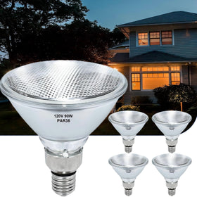 Lachesan PAR38 bulb front view for versatile lighting in homes and shops.
