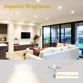 Lachesan PAR38 bulb warm 2700K glow for cozy indoor and outdoor spaces.
