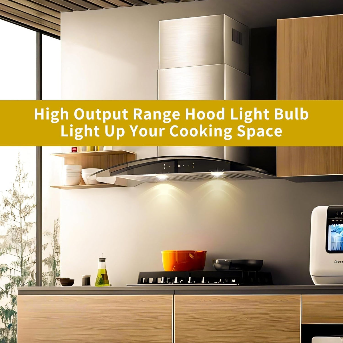 Lachesan range hood light bulb ideal for kitchens and task lighting.