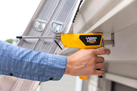 Ladder Latch Pro works with gutters and guards to protect surfaces.