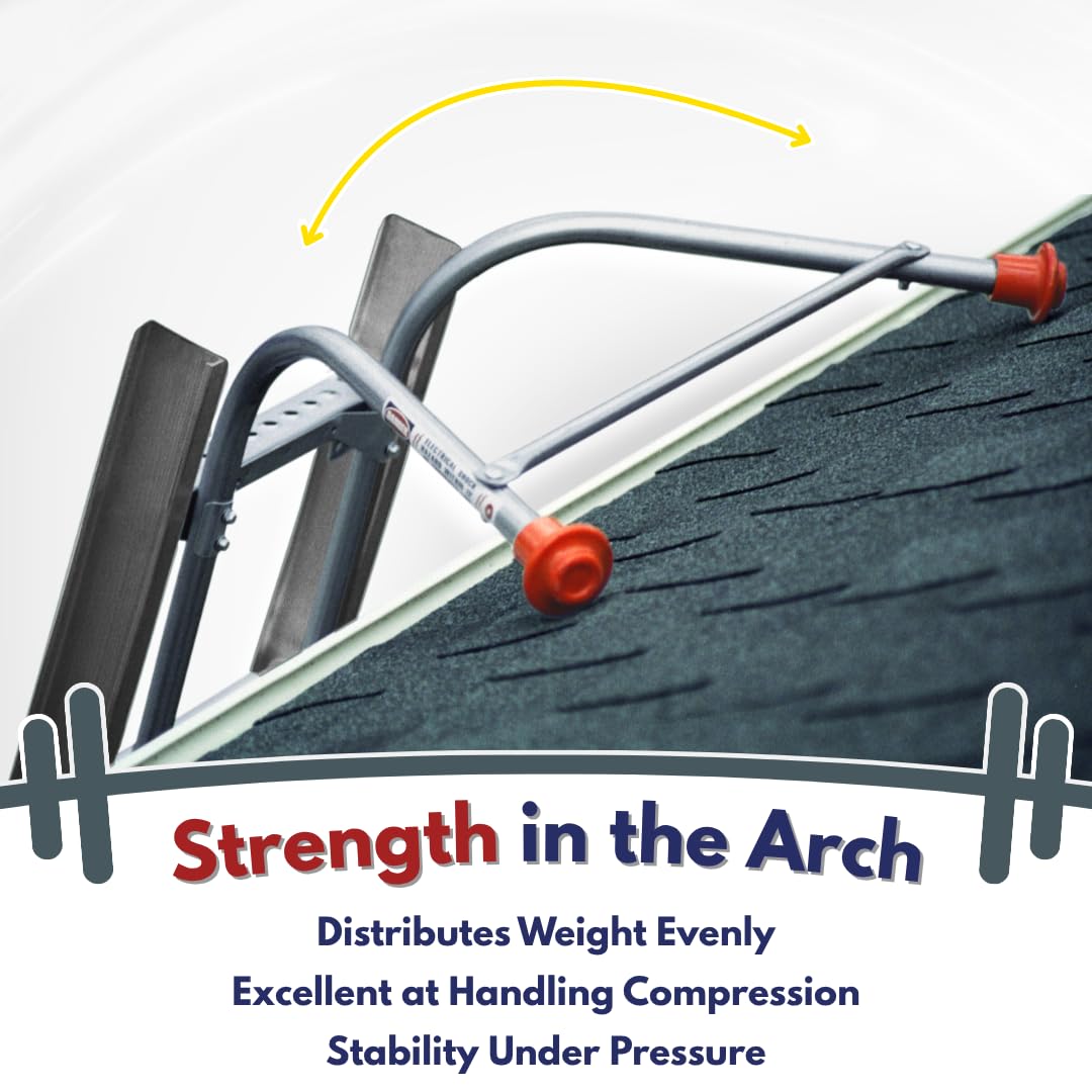 Ladder-Max enables holiday light installation with secure ladder placement.