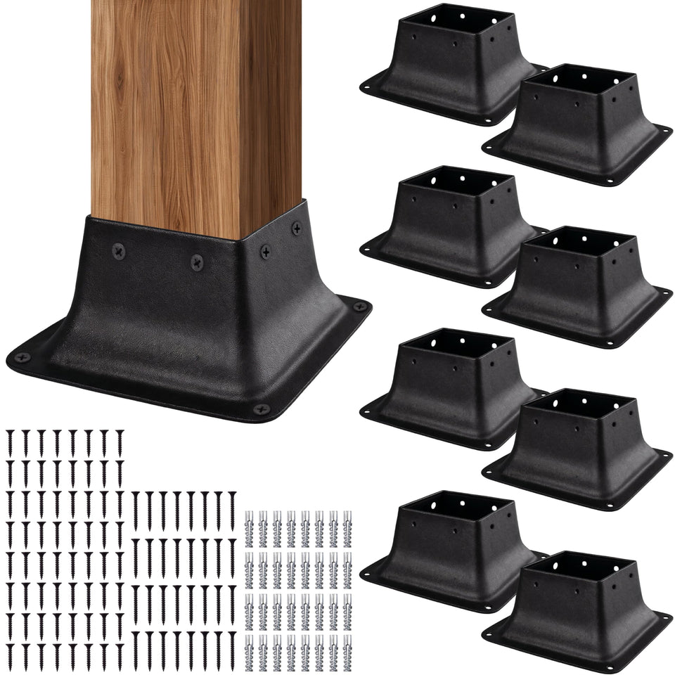LADECH 4x4 post base inside-fit showing hidden bracket for clean railing posts.
