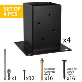 LADECH 4x4 base is made from black powder-coated steel for weather resistance.