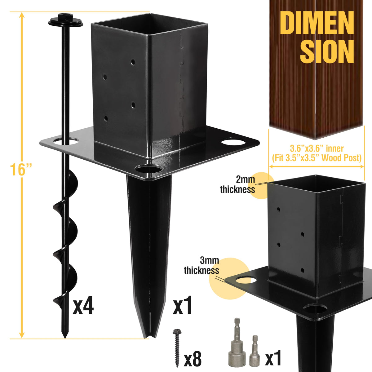 LADECH powder-coated steel finish resists outdoor wear