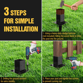 LADECH quick three-step install without digging