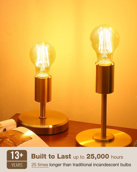 Lafoy A19 amber 2200K bulb creates vintage warmth