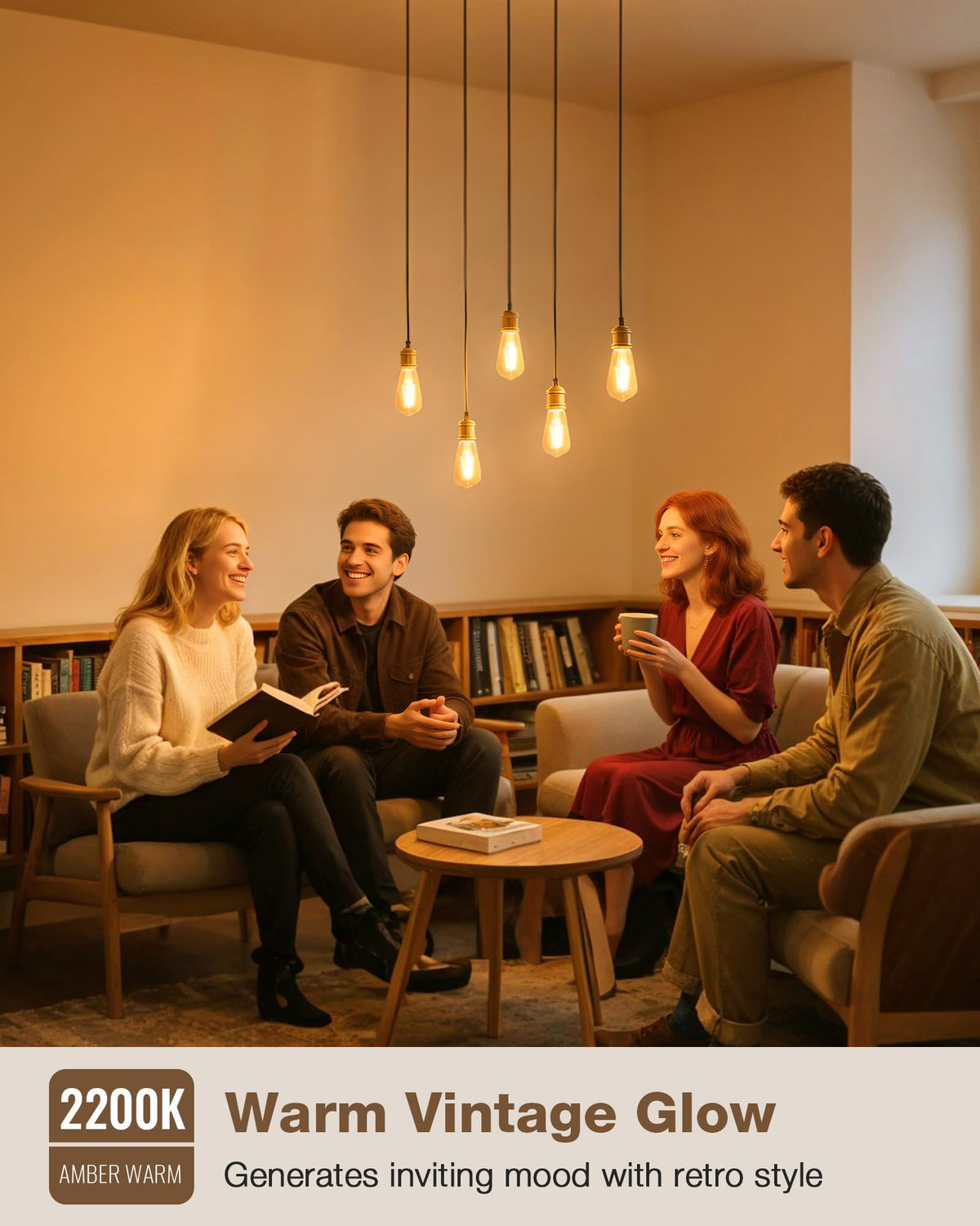 Lafoy 6-pack amber Edison bulbs with premium packaging