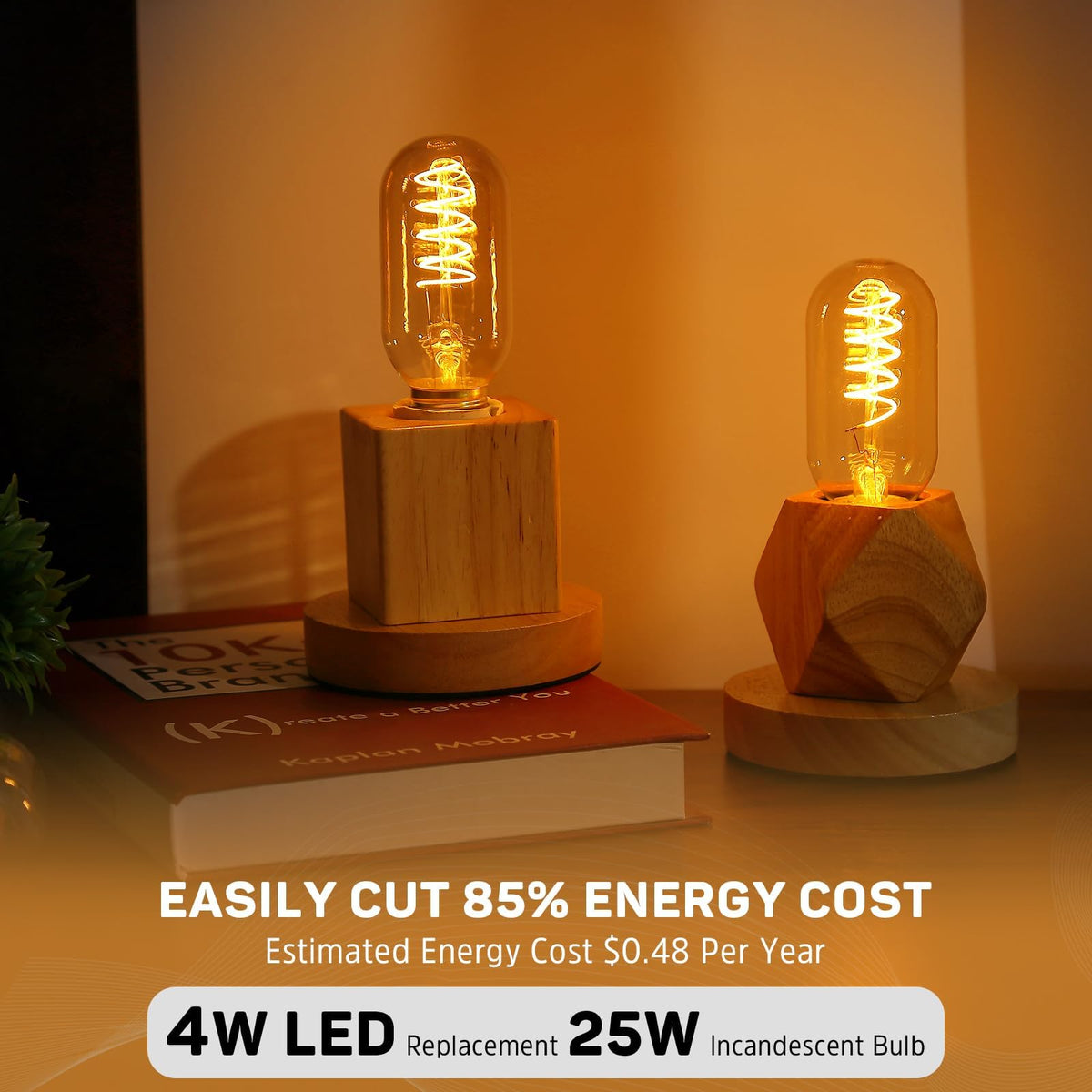 Lafoy rustic-retro LED bulb enhances cozy, vintage-inspired room lighting