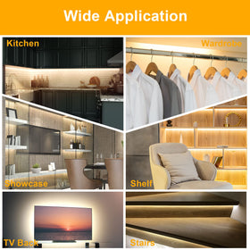 LAFULIT 2700K warm white strip creates cozy kitchen ambiance