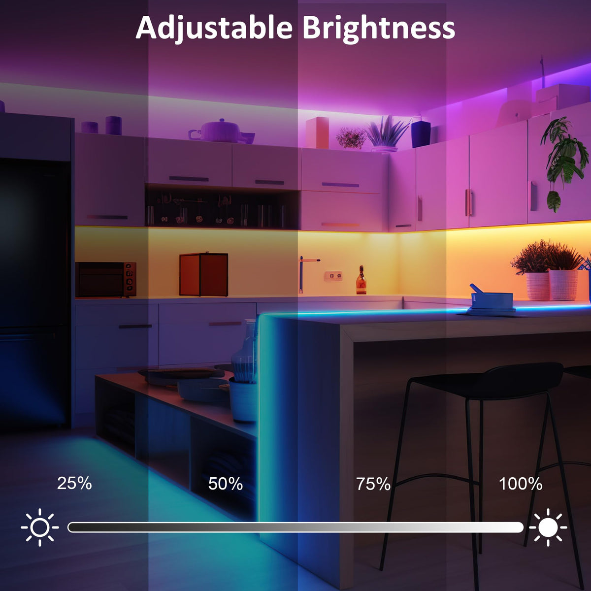 LAFULIT app control interface for quick color and brightness adjustments