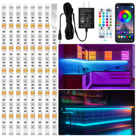 LAFULIT RGB under cabinet lights kit package with versatile color options for kitchens