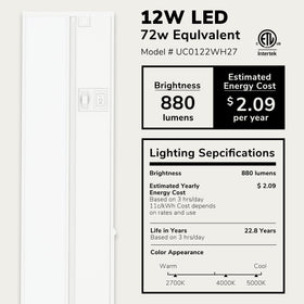 LAGOM Halo 22-inch dimmable light bar provides task-ready illumination along the counter.
