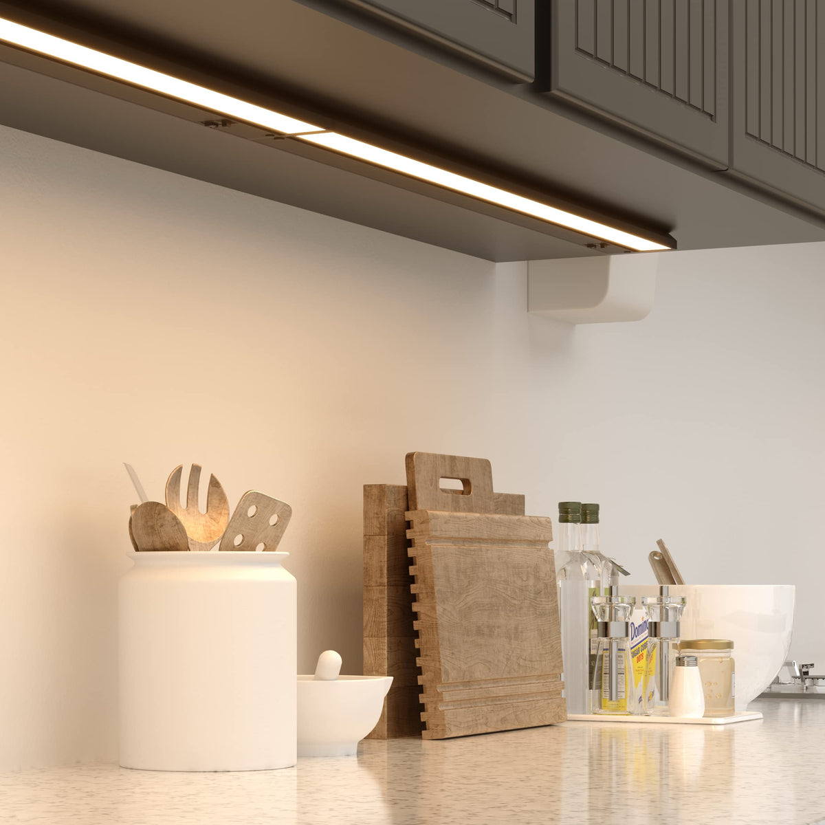 LAGOM Halo under-cabinet light, linkable up to 15 units for long runs