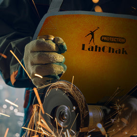 LahChak Leather Work Shop Apron raw leather with textured thickness gives natural feel.