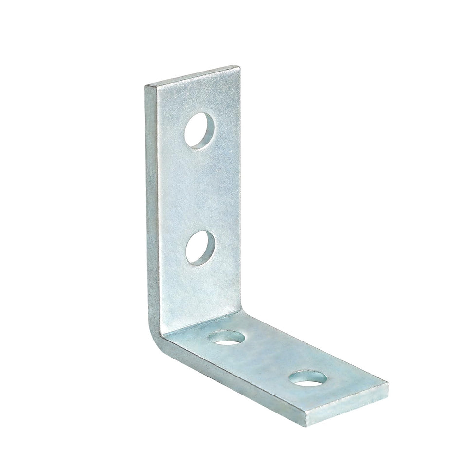 LAICCUM 4-hole 90-degree bracket connects two strut channels securely for right-angle frames.
