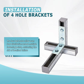 LAICCUM 90-degree bracket during installation shows robust joint alignment.