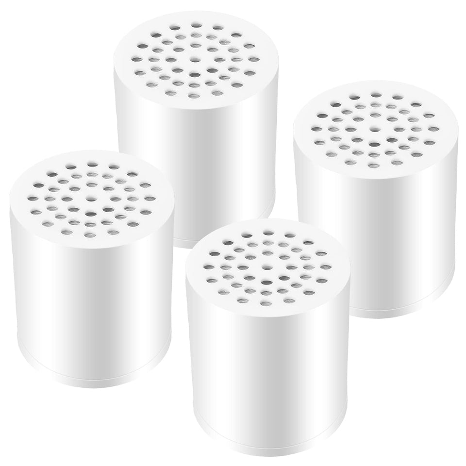 Laicky 4-pack shower filter improves skin and hair by removing impurities