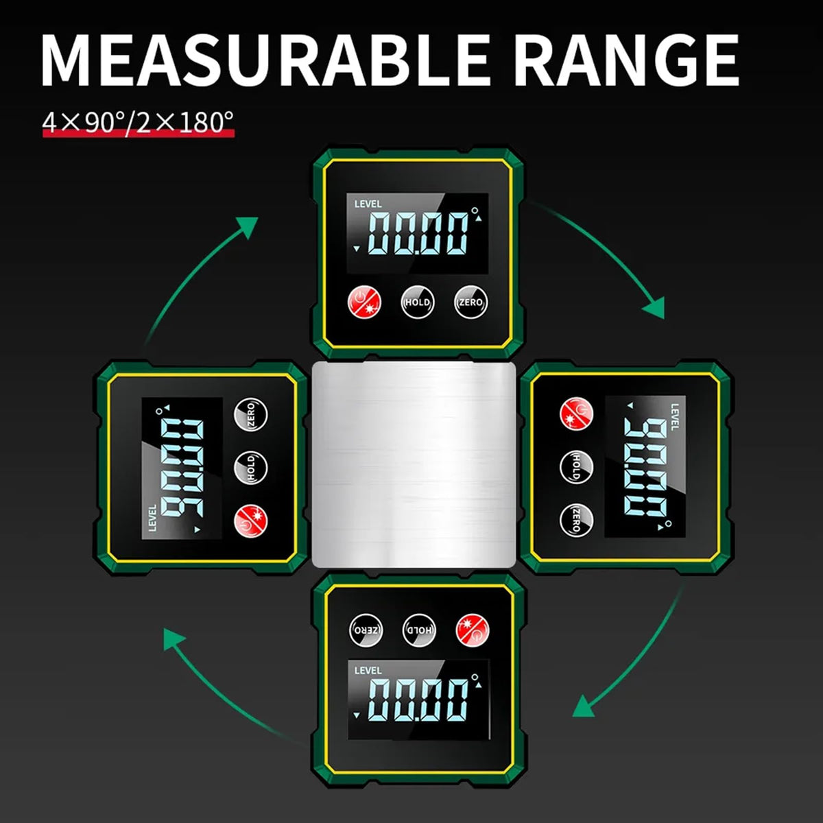 Laidawei protractor with 360° measure for versatile layouts