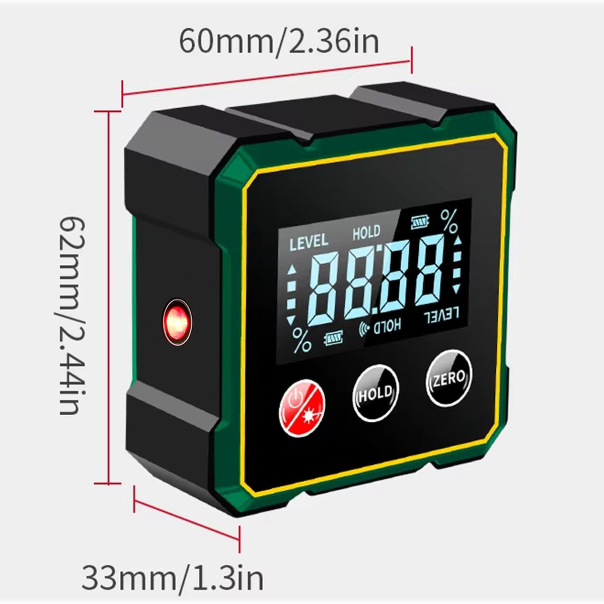 Laidawei rechargeable 400 mAh battery powering long measurement sessions