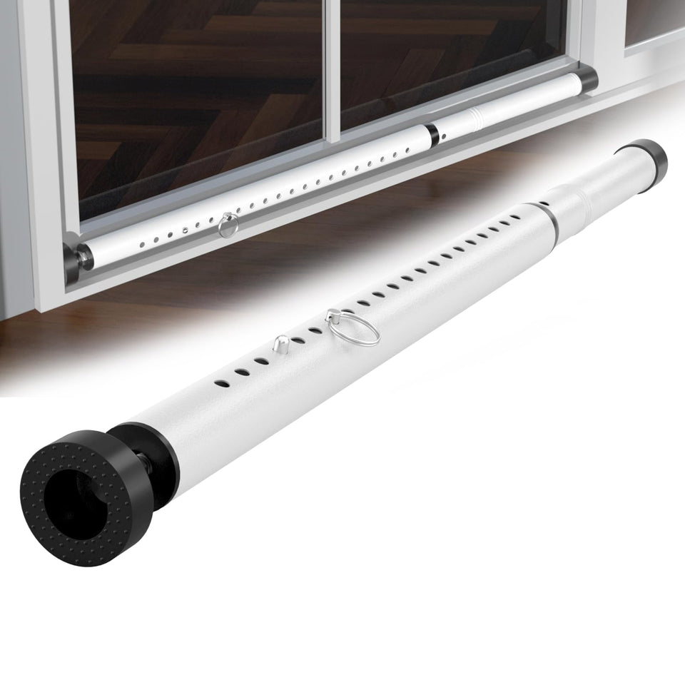 LAIDER HEROS sliding door security bar full product view showing sturdy indoor security.
