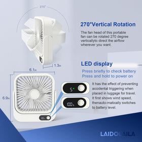 LAIDOLAILA cruise fan magnetic base securely mounting on cabin walls.