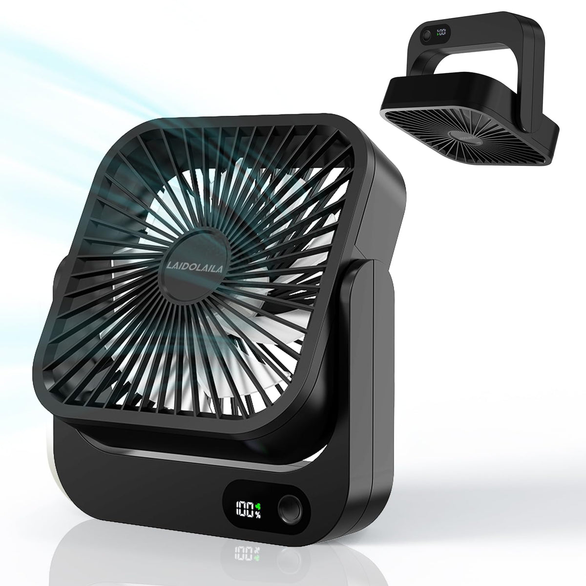 LAIDOLAILA cruise fan mounted on cabin wall with magnetic base for space-saving cooling