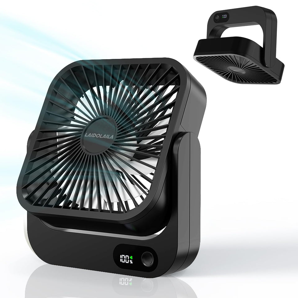 LAIDOLAILA cruise fan mounted on cabin wall with magnetic base for space-saving cooling